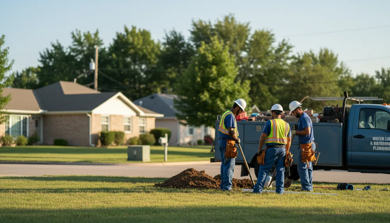 Residential water line and bathroom plumbing service in Camden, MS